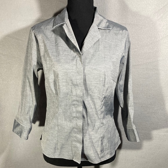 B. Moss button down top Sz M - Picture 1 of 7